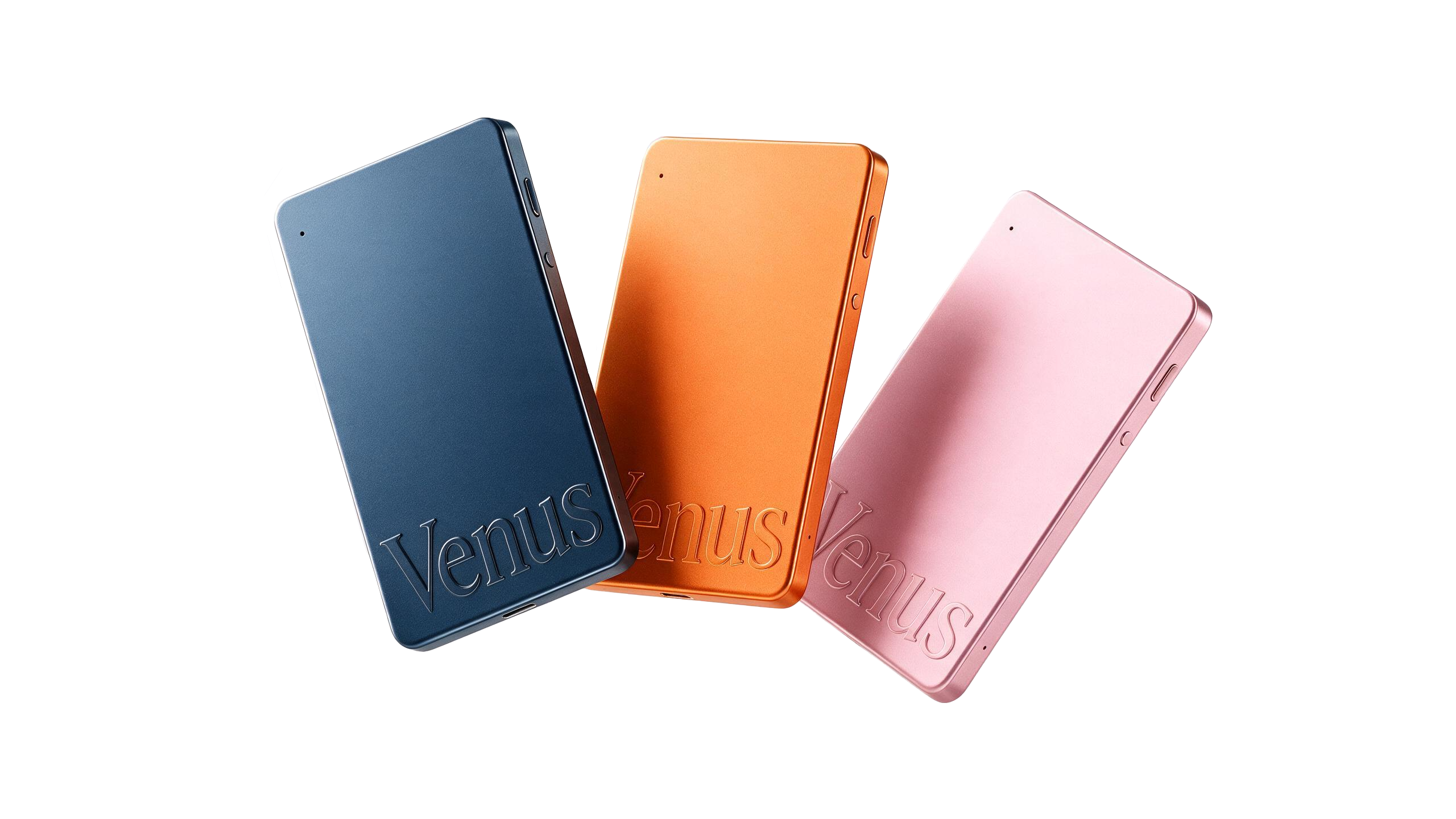 Venus — Sky, Sunset and Blush colorways, floating